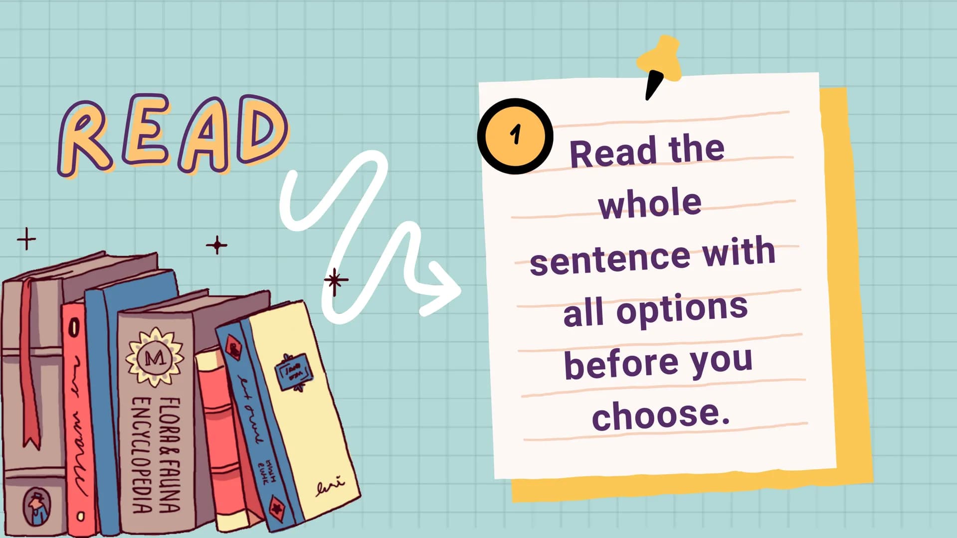 CHOOSE THE
CORRECT
OPTION o mamemo
+
READ
(Μ
ENCYCLOPEDIA
FLORA & FAUNA
ent owne
HIMA
+
JAM
W
lri
*
1
Read the
whole
sentence with
all optio