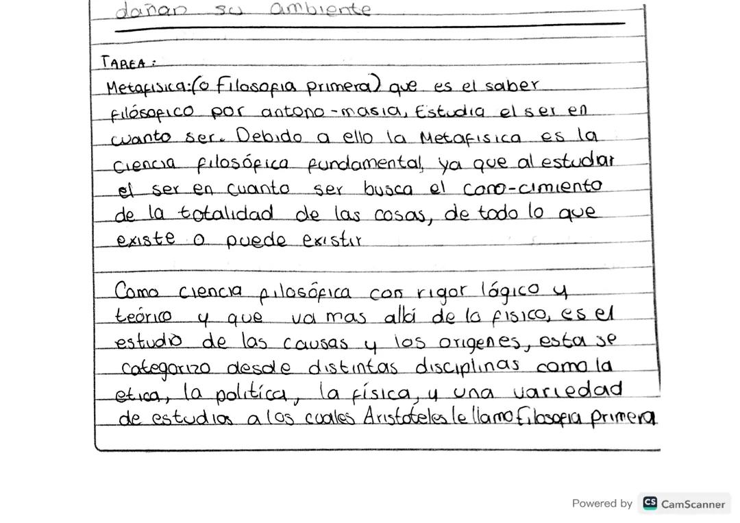 Introducción a Metafísica y Ciencias Relacionadas