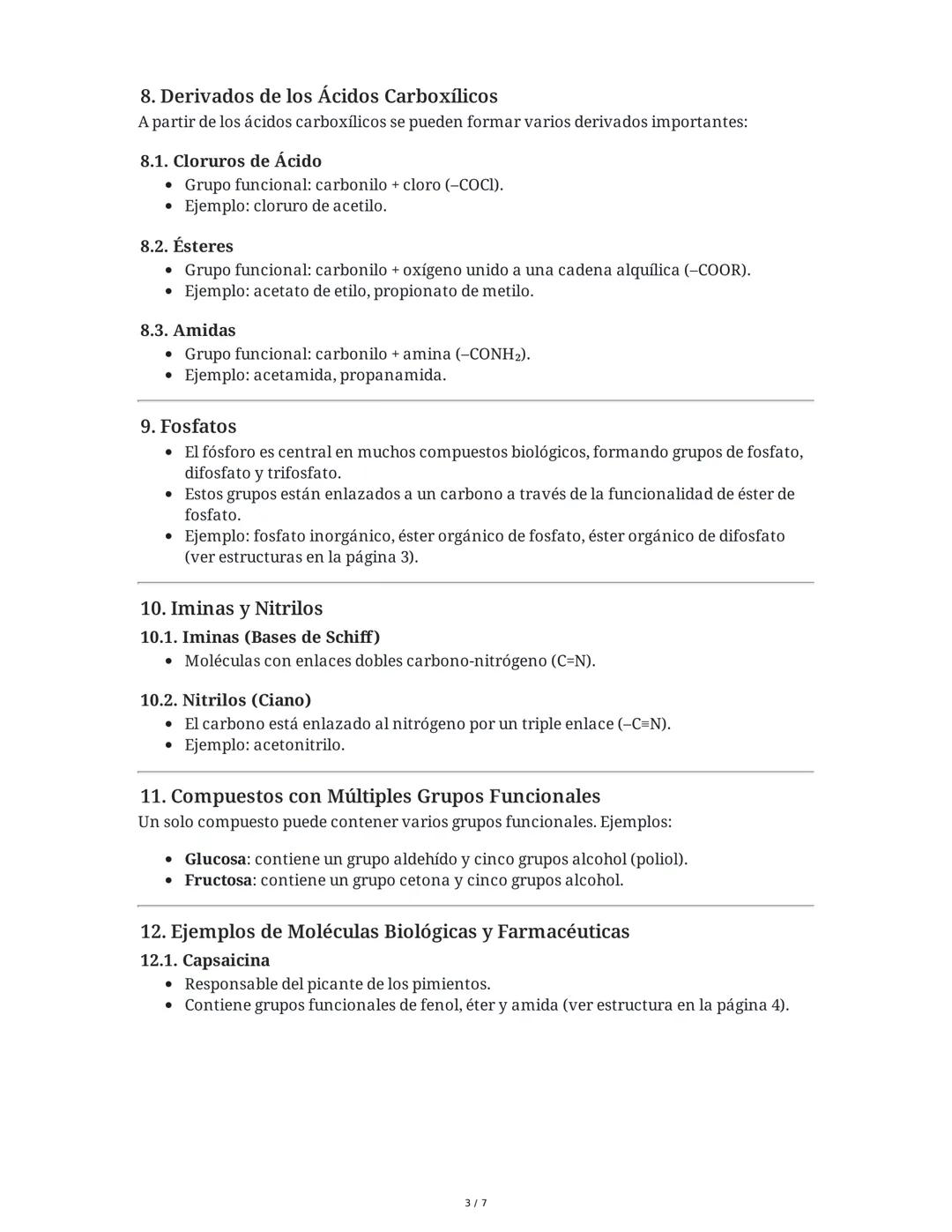 Guía 11°: Grupos Funcionales en los Compuestos Orgánicos
(Resumen Completo)
Introducción a los Grupos Funcionales
Un grupo funcional es un á