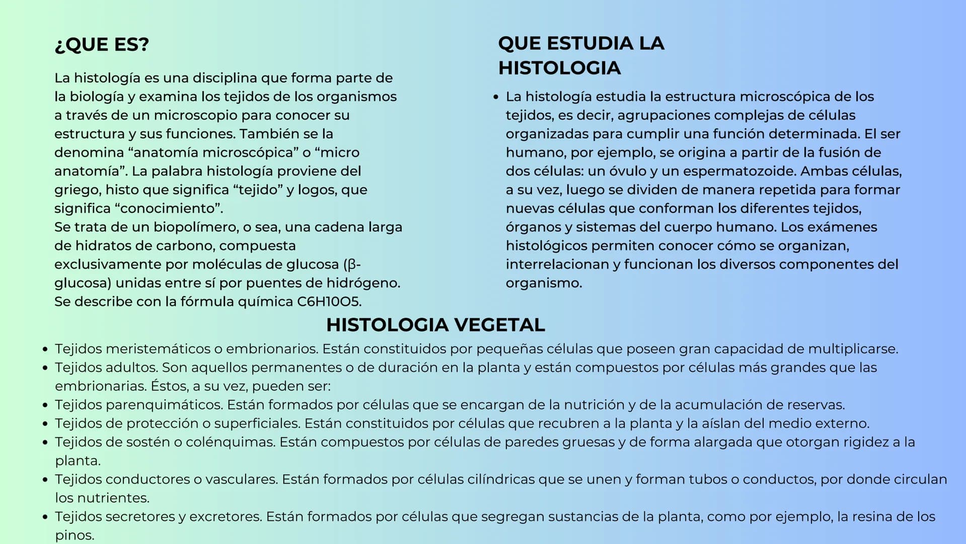 Histologia .
•
•
•
•
¿QUE ES?
La histología es una disciplina que forma parte de
la biología y examina los tejidos de los organismos
a travé