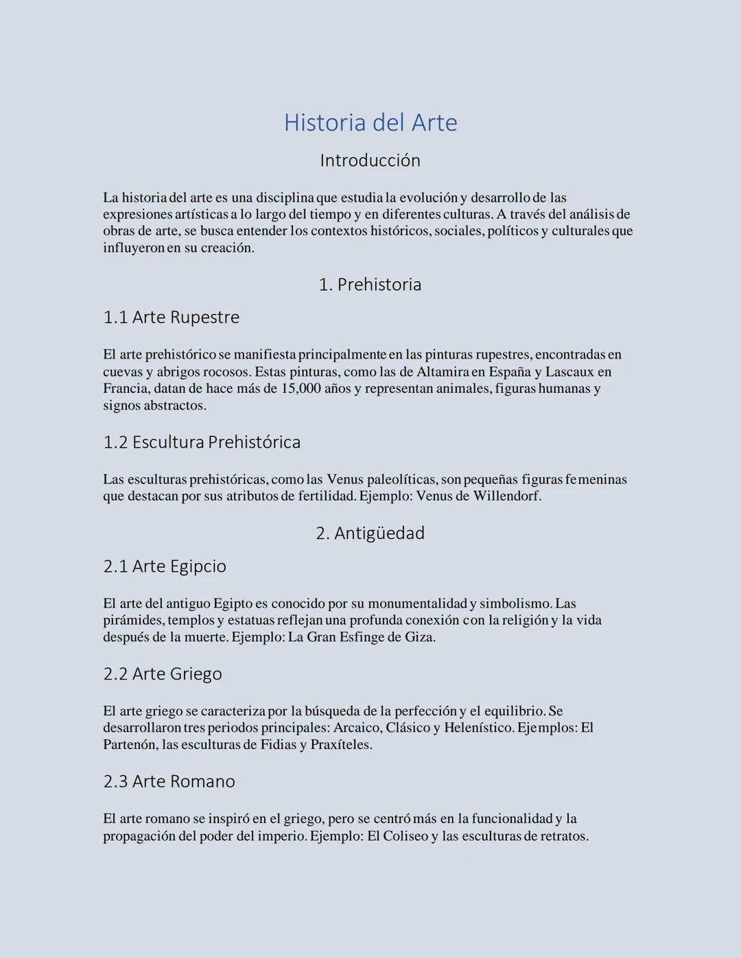 Historia del Arte