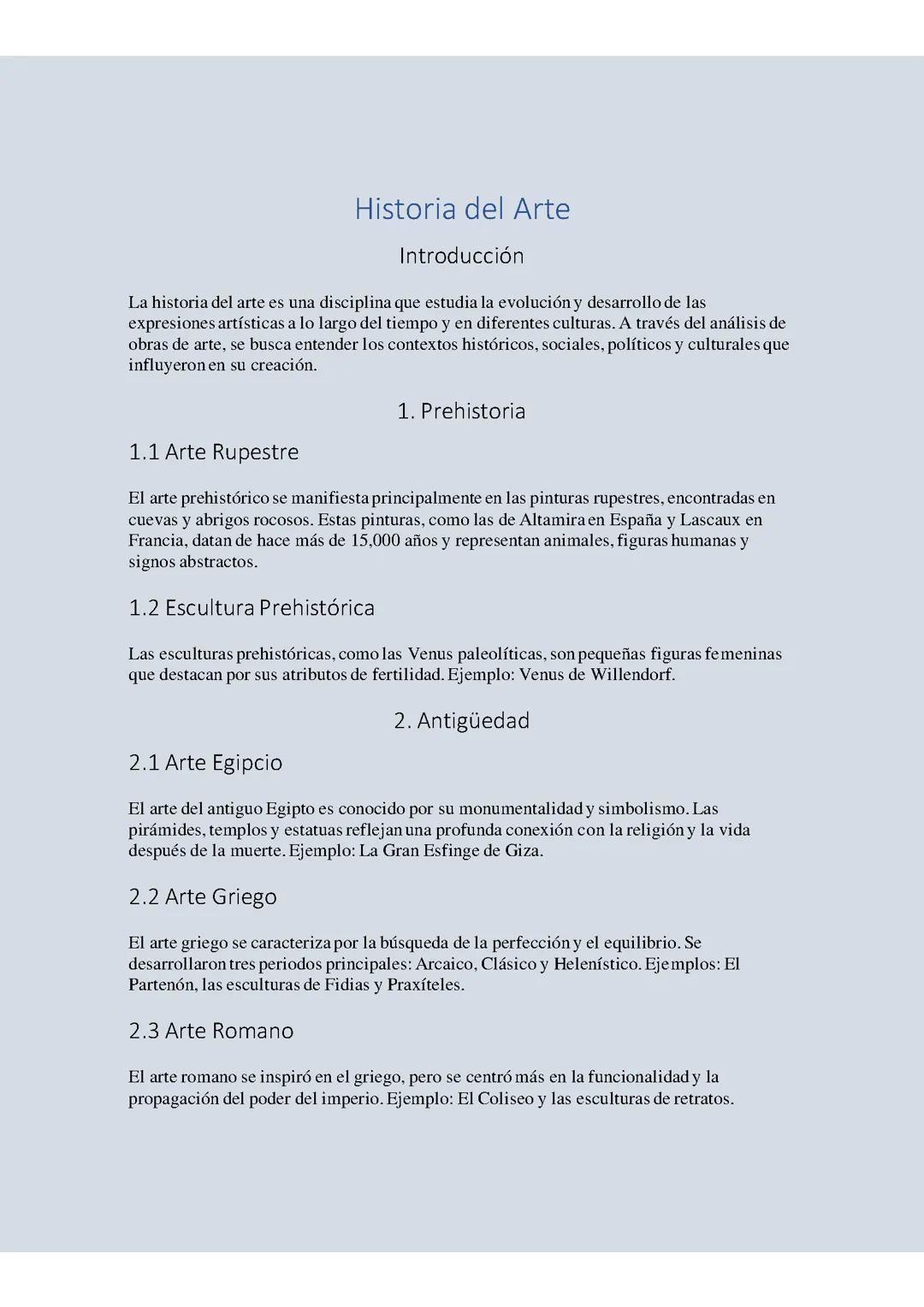 Historia del Arte