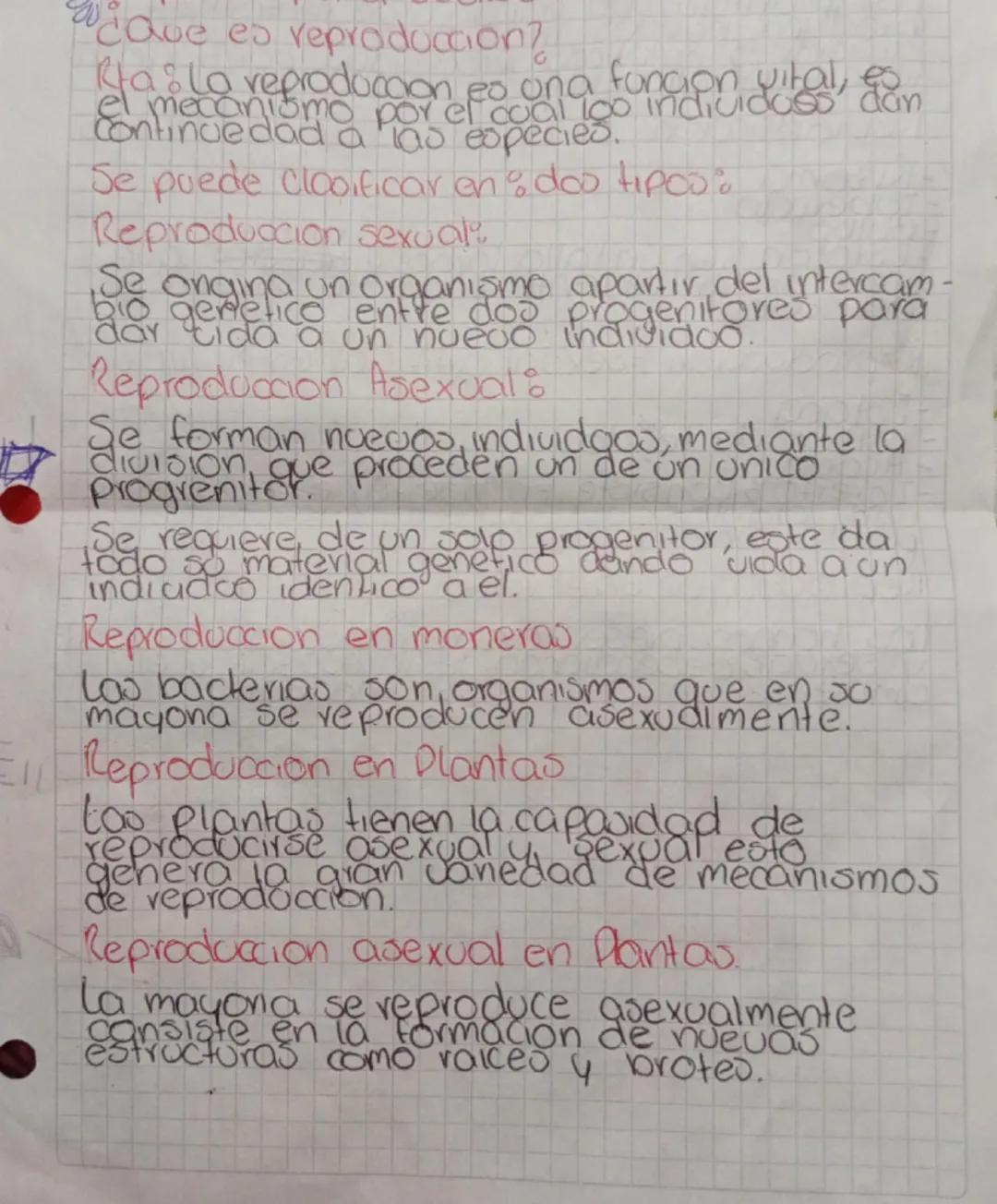 ¿Que es reproduccion?
Rta: La reproduccion es una funcion vita, go
el mecanismo por el cual 100
continue dad a las especies.
Se puede Clooif