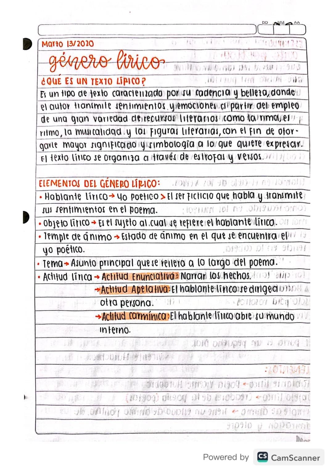 Lengua Castellana grado 10 y 11 - Género Lírico