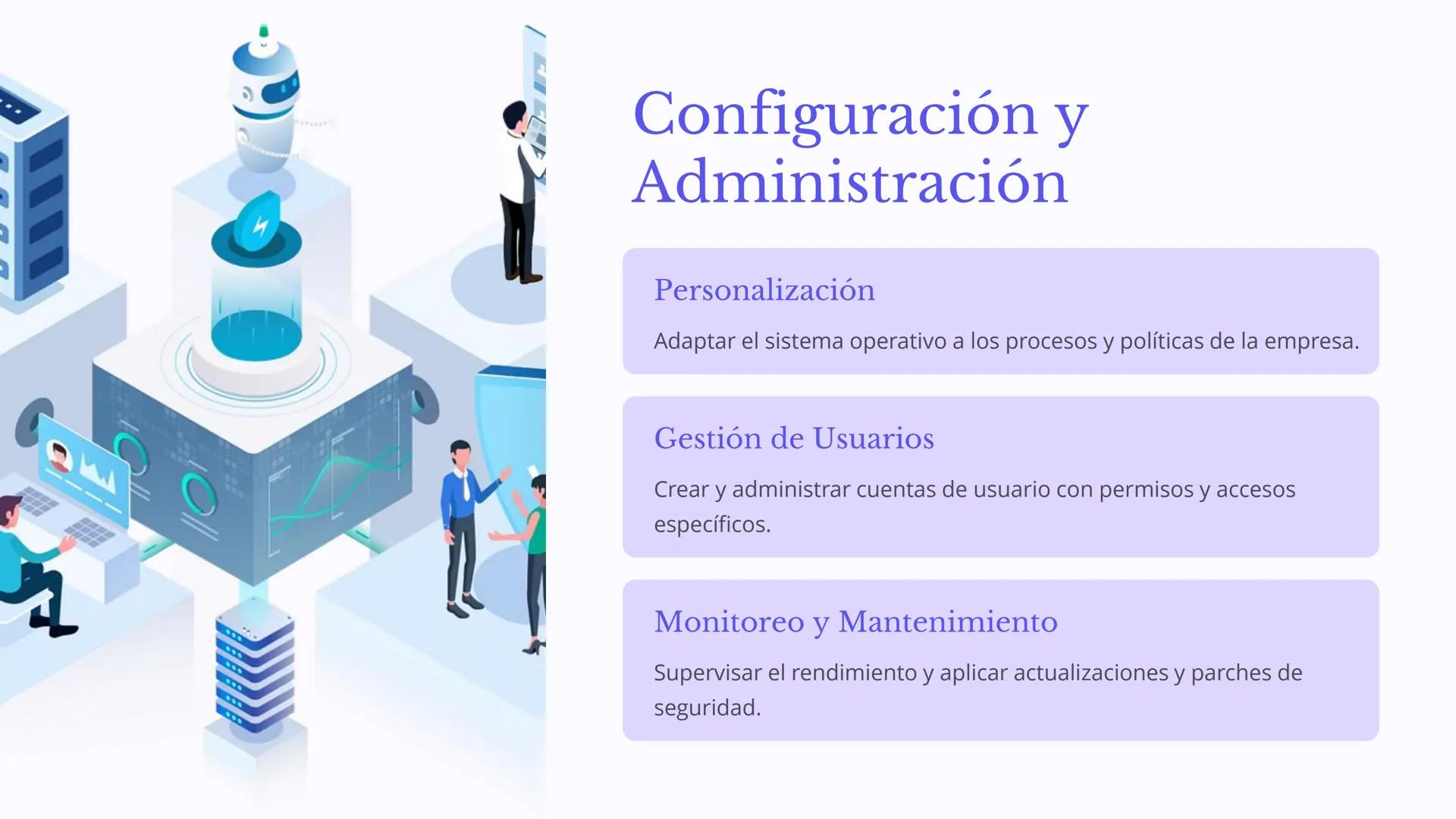 Sistemas
Operativos
Especializados
Los sistemas operativos empresariales son herramientas
poderosas que permiten a las organizaciones gestio