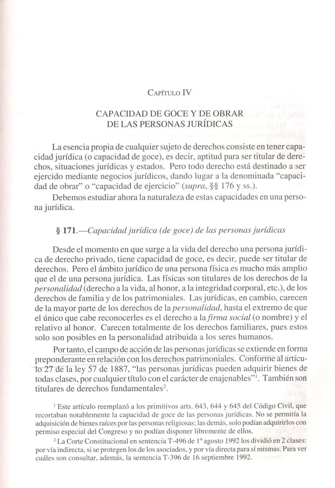 Valencia zea, Arluro y Alvare
Ortiz Monsalue
Derecho Civil. Tomo I
Bogotá: 2011
Ed. Temis CAPÍTULO III

NACIMIENTO Y ORGANIZACIÓN
DE LA PERS