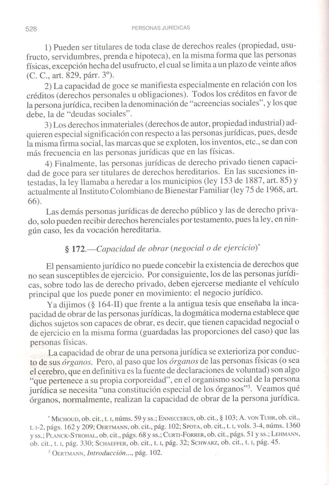 Valencia zea, Arluro y Alvare
Ortiz Monsalue
Derecho Civil. Tomo I
Bogotá: 2011
Ed. Temis CAPÍTULO III

NACIMIENTO Y ORGANIZACIÓN
DE LA PERS