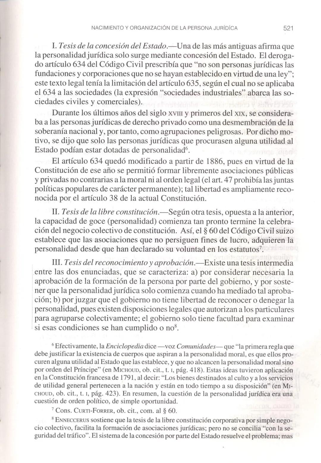 Valencia zea, Arluro y Alvare
Ortiz Monsalue
Derecho Civil. Tomo I
Bogotá: 2011
Ed. Temis CAPÍTULO III

NACIMIENTO Y ORGANIZACIÓN
DE LA PERS