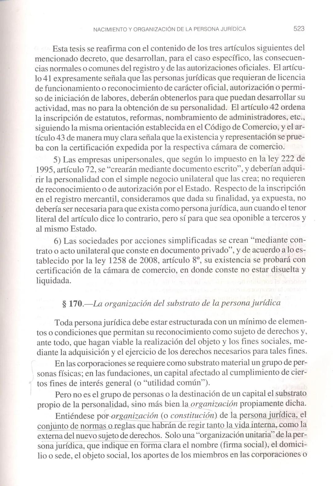 Valencia zea, Arluro y Alvare
Ortiz Monsalue
Derecho Civil. Tomo I
Bogotá: 2011
Ed. Temis CAPÍTULO III

NACIMIENTO Y ORGANIZACIÓN
DE LA PERS