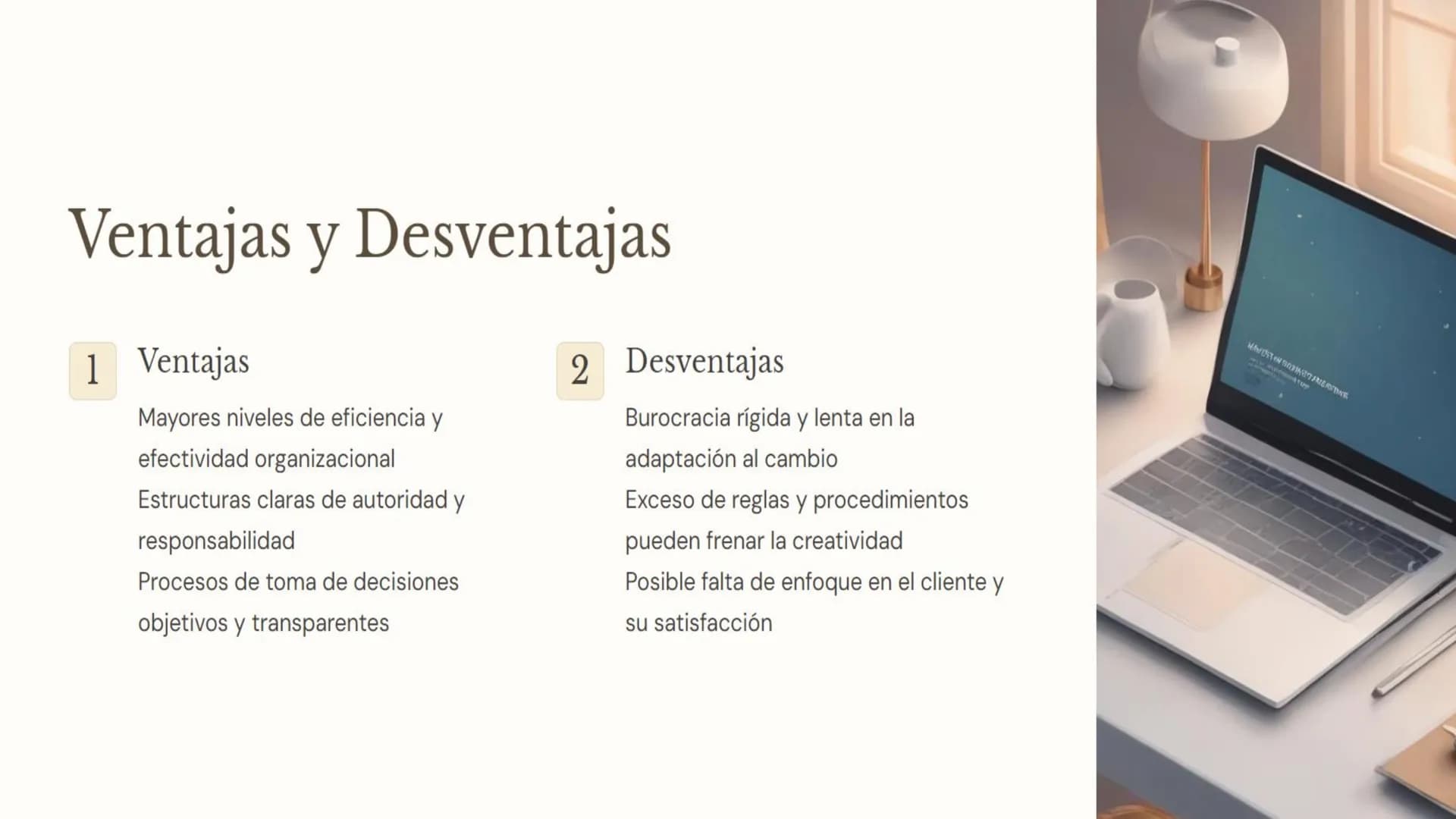 Origen y Fundamentos
La Teoría Burocrática se desarrolló a principios del siglo XX por Max Weber,
busca mejorar la eficiencia organizacional