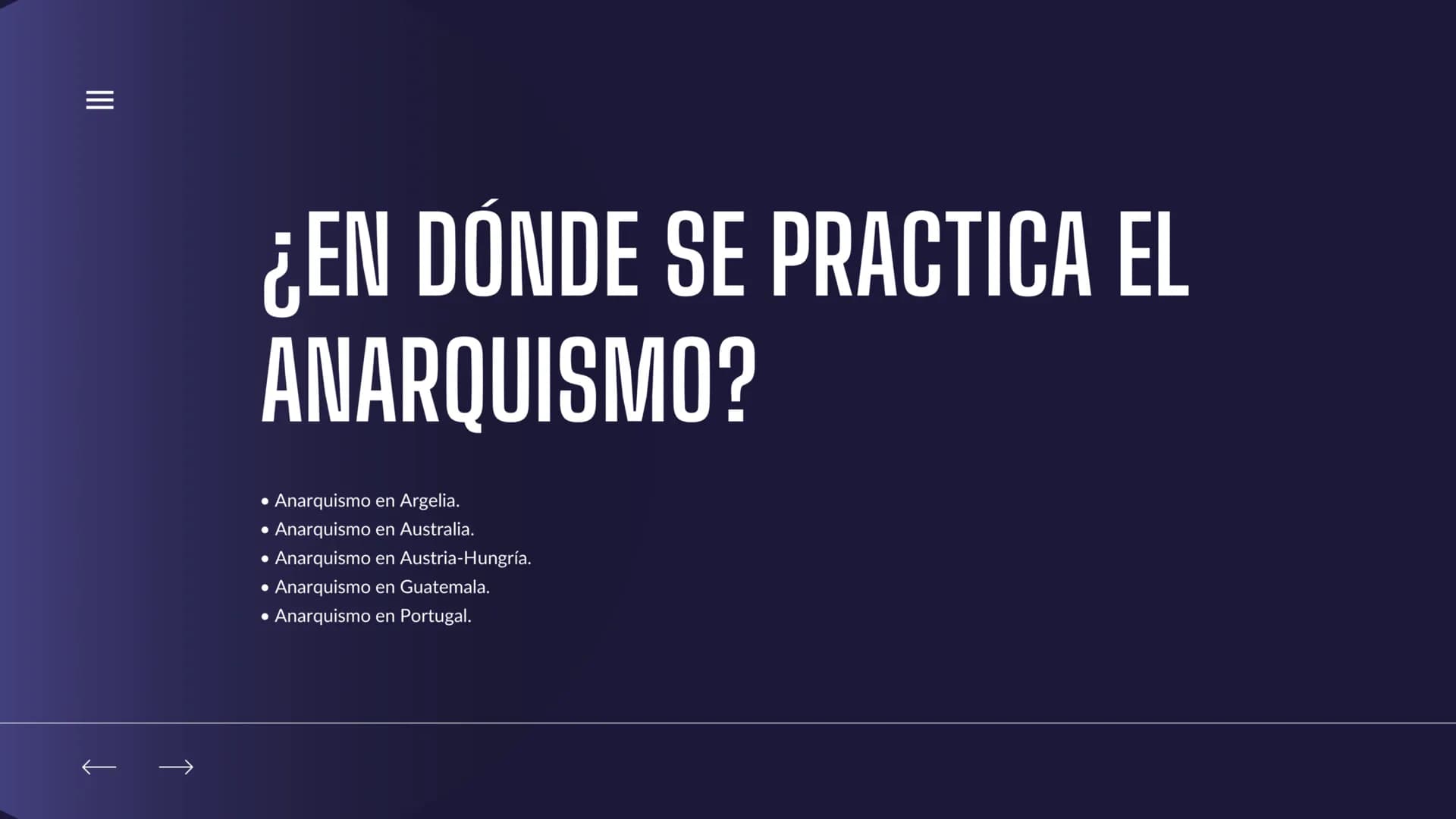 III
EL ANARQUISMO
Introducción
El anarquismo es una filosofía política y social que aboga por la
abolición del Estado, la forma de autoridad