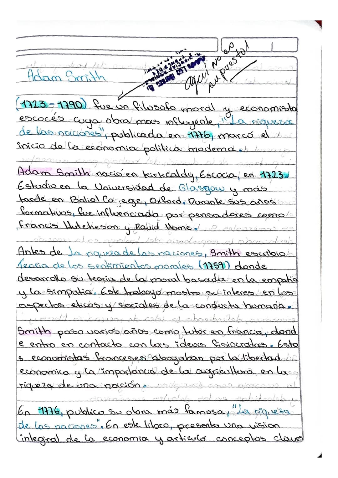 Adam Smith
IN G
retsand me
aqui no 20
(1723-1790) fue un filosofo moral
escocés
Cuya obra
y
economista
mas influyente, "La riquero
de las na