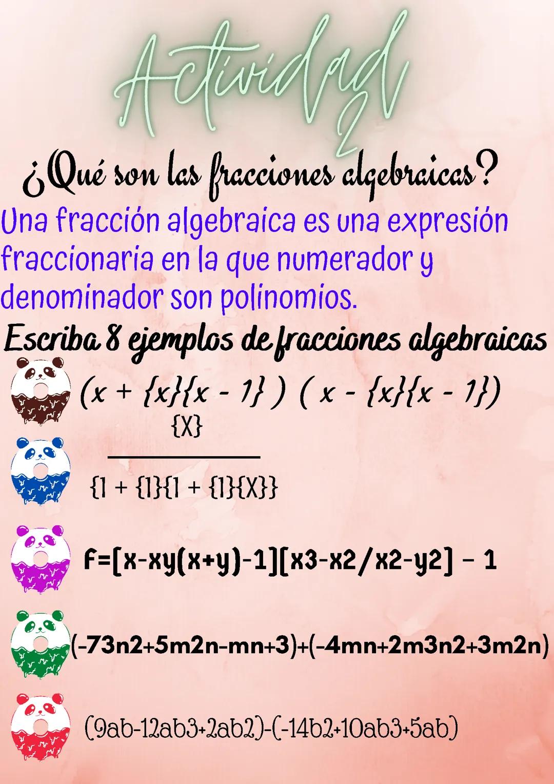 Fracciones Algebraicas