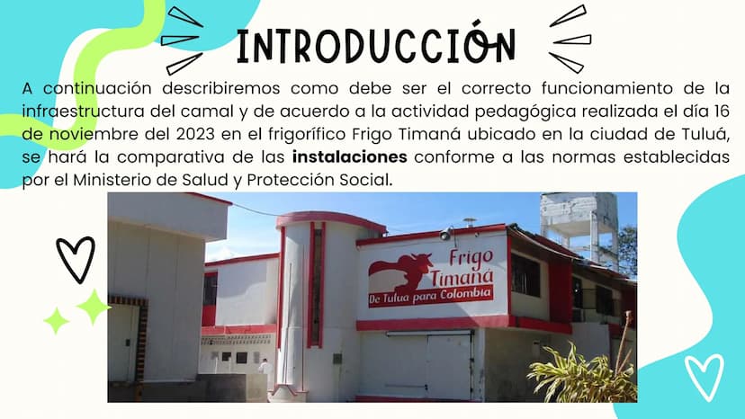 INTRODUCCIÓN
A continuación describiremos como debe ser el correcto funcionamiento de la
infraestructura del camal y de acuerdo a la activid