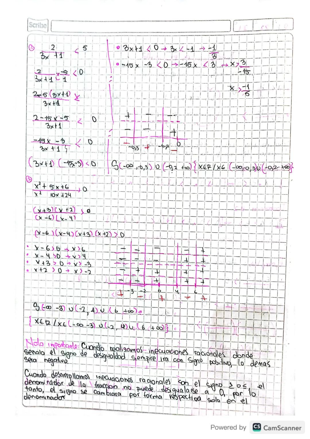 07 02
24

Inecuaciones racionales.

• Estas Inecuaciones se expresan así

$
\frac{ax}{cx} \frac{b}{d} <0
$

$
\frac{ax}{Cx} \frac{b}{d} >0
$