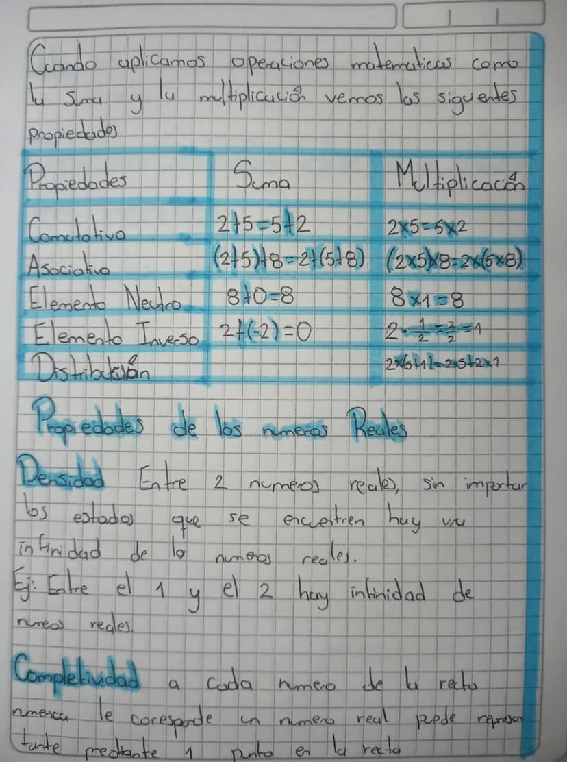07103124
Numeros Reales: (R)
Esta formada
por
bs
J
union del
del Conjunto de
numeros racionales con el conjunto de bos
numeros iracionales,
