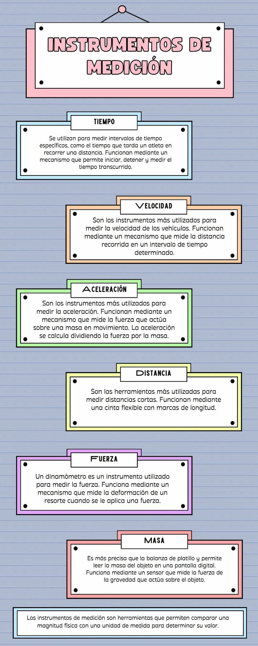 INSTRUMENTOS DE
MEDICIÓN
TIEMPO
Se utilizan para medir intervalos de tiempo
específicos, como el tiempo que tarda un atleta en
recorrer una 