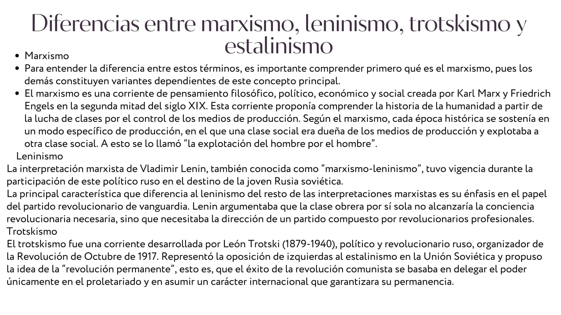 LENINISMO ¿Qué es el leninismo?
El Leninismo es la doctrina política, social y
económica desarrollada a partir de los preceptos
del marxismo