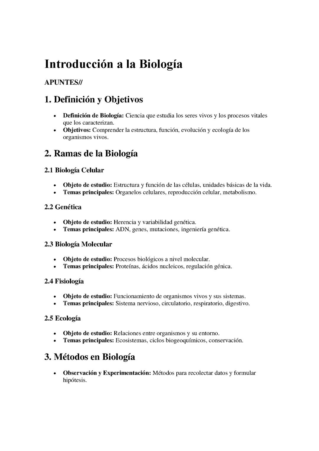 Introducción a la Biología