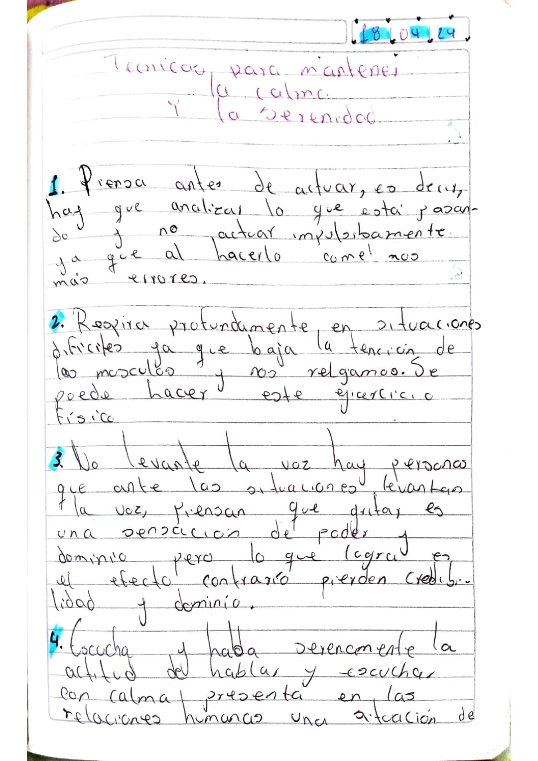 Técnicas para mantener la calma y la serenidad