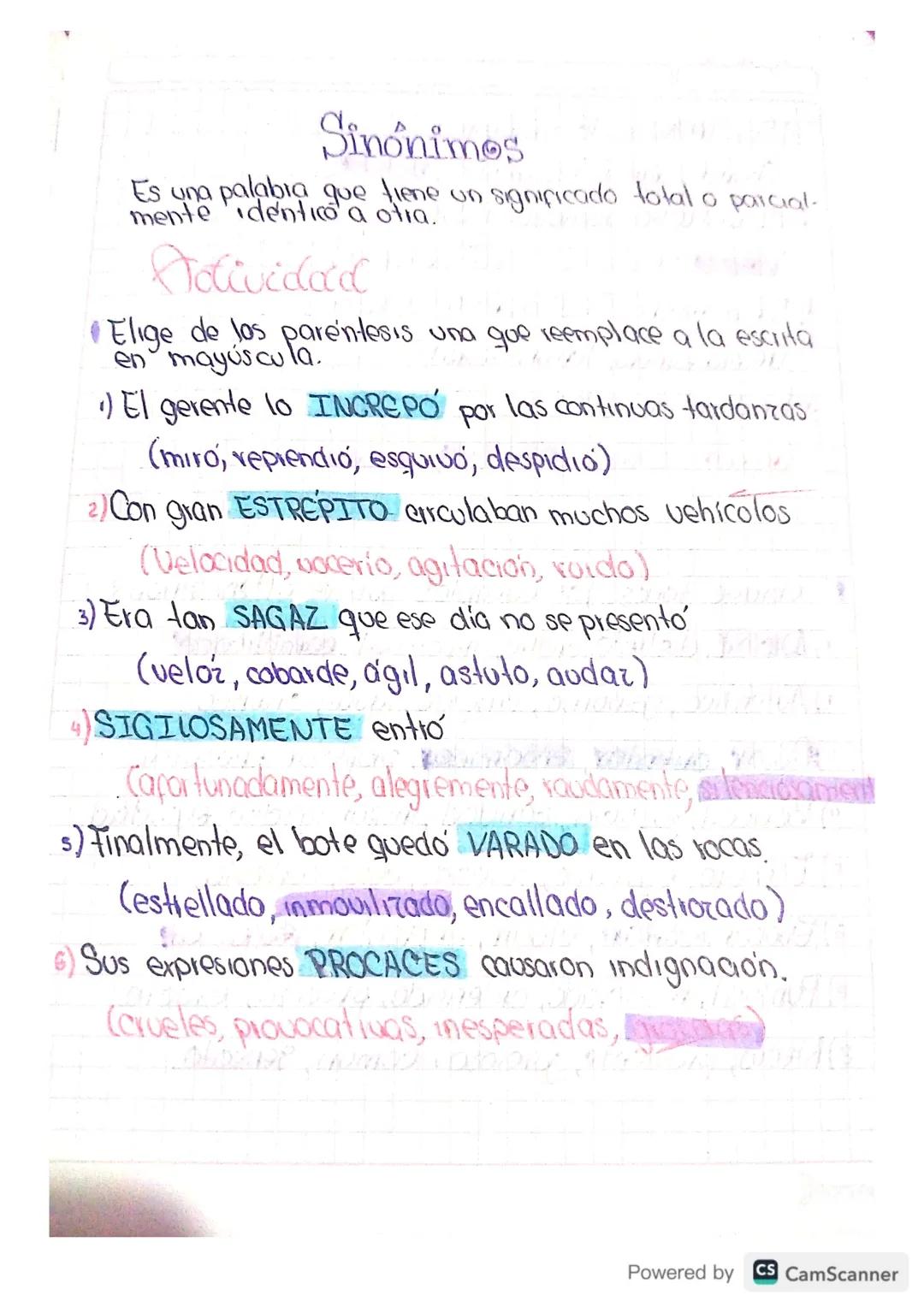 # Sinónimos

Es una palabra que tiene un significado total o parcial.
mente identico a otia.

Dolividad

•Elige de los parentesis una que re