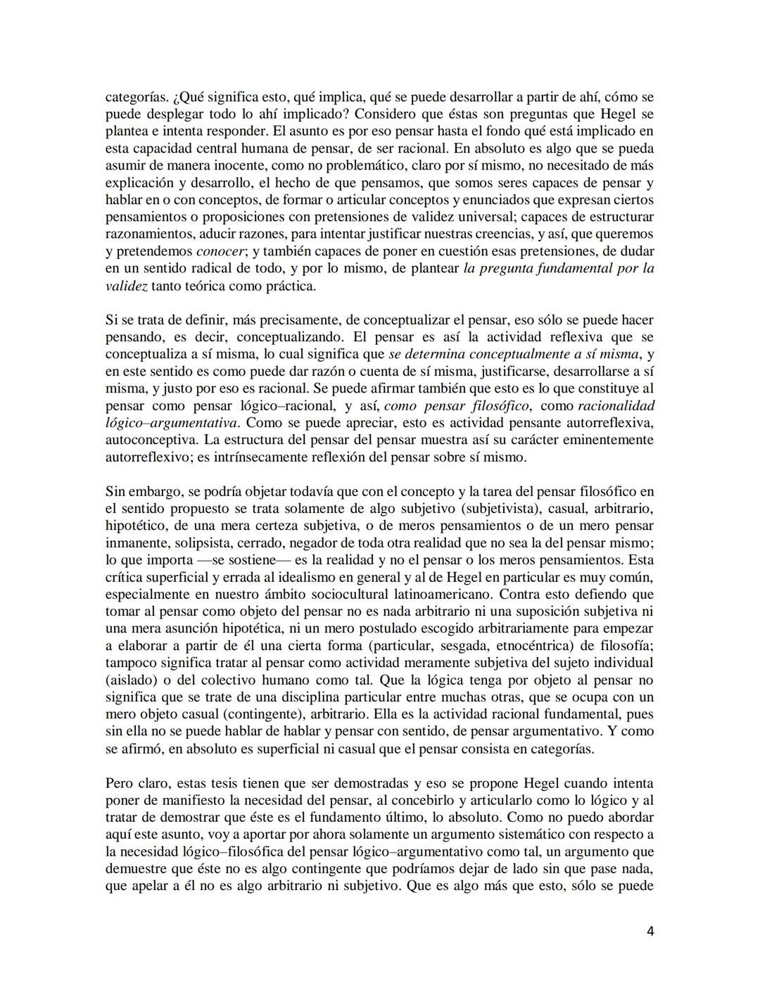 # LA RAZÓN AUTORREFLEXIVA COMO PRINCIPIO DE LA FILOSOFÍA DE
HEGEL

Mario Rojas Hernández

Para Hegel la autorreflexividad de la razón es pri