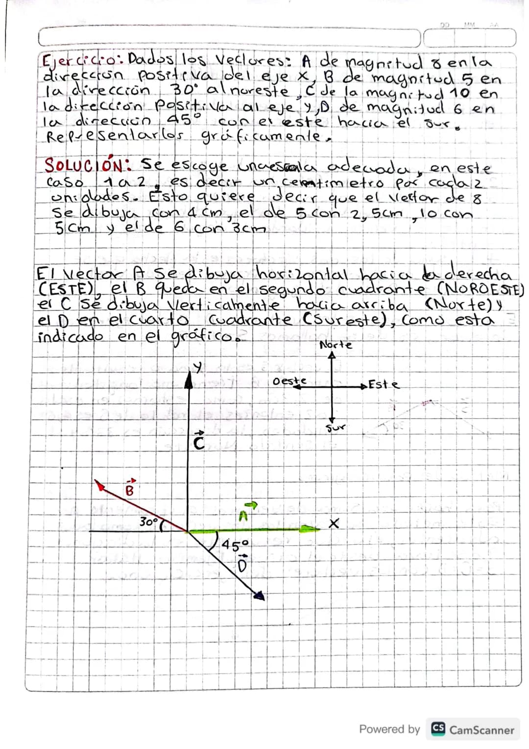 MAGNITUDES escalare y vectoriales
Una magnitud, escalar es aquella que queda completamente
determinada con un número y sus correspondientes
