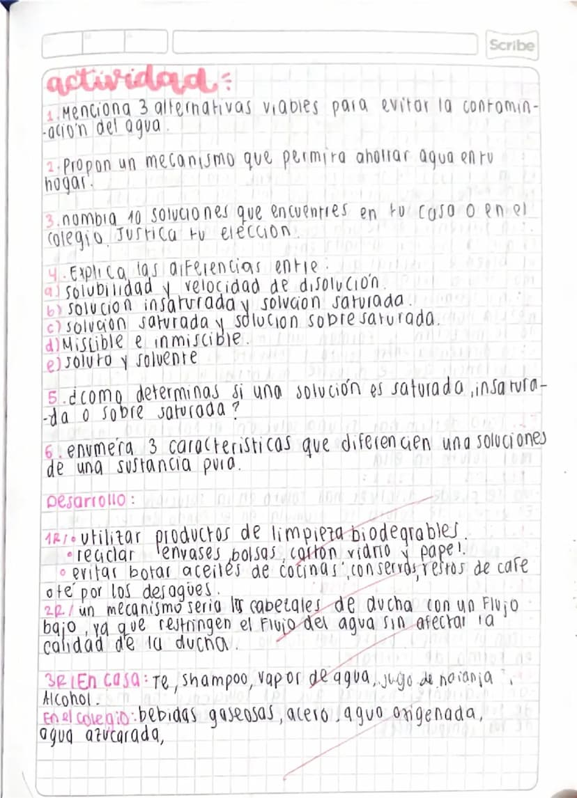15 01 24
# Soluciones
Scribe
una solución es una mezcla Fisicamente nomogénea
Formada por dos o más sustancias que reciben el nombre
de solv
