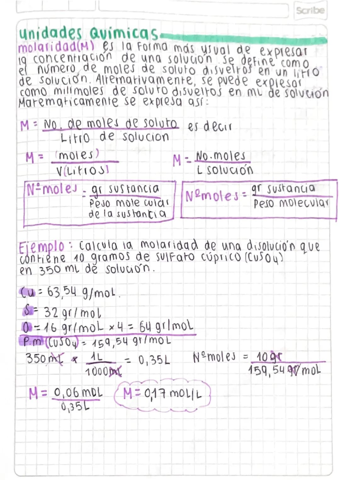 15 01 24
# Soluciones
Scribe
una solución es una mezcla Fisicamente nomogénea
Formada por dos o más sustancias que reciben el nombre
de solv