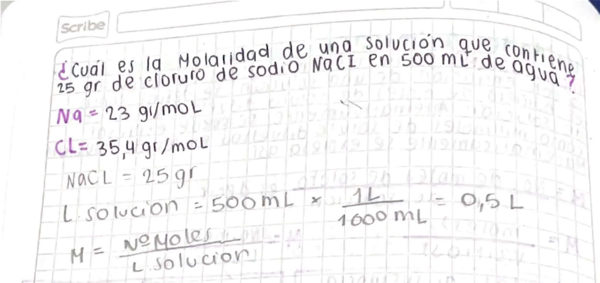 15 01 24
# Soluciones
Scribe
una solución es una mezcla Fisicamente nomogénea
Formada por dos o más sustancias que reciben el nombre
de solv