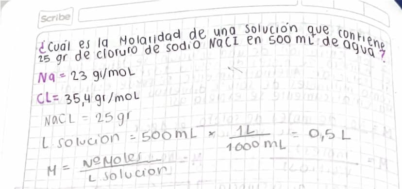 15 01 24
# Soluciones
Scribe
una solución es una mezcla Fisicamente nomogénea
Formada por dos o más sustancias que reciben el nombre
de solv