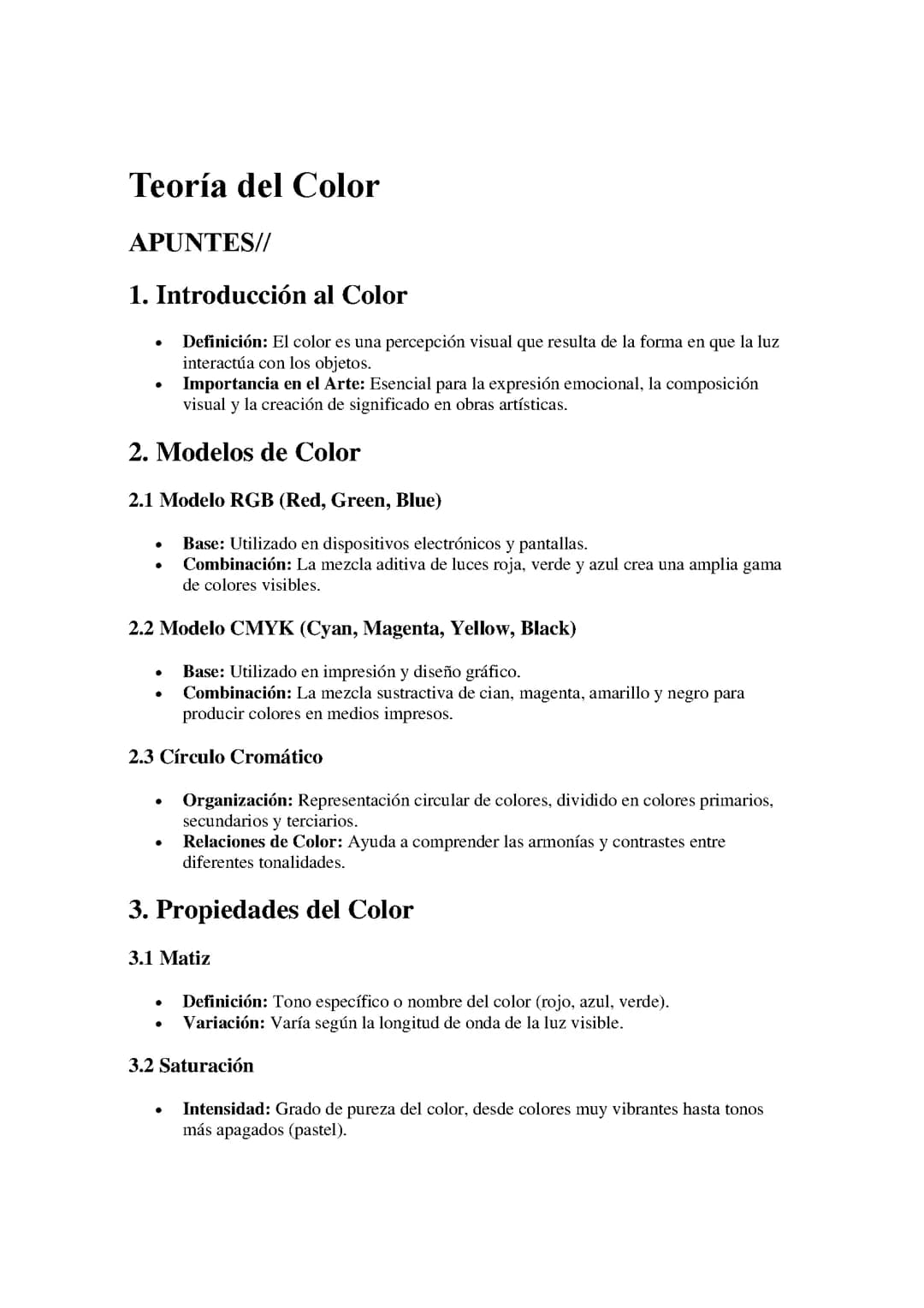 Teoría del Color