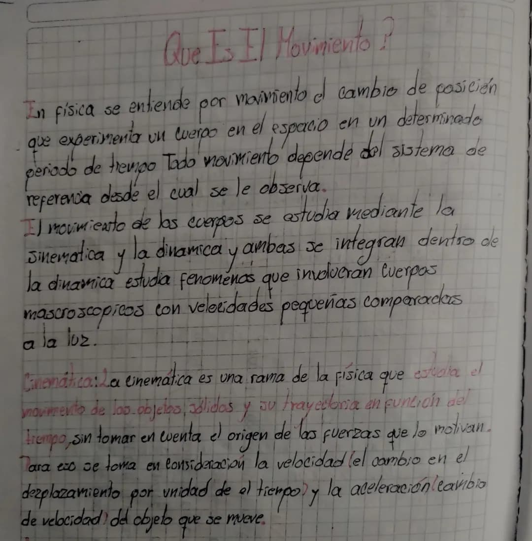 Que Es Il Movimiento?
mairienta & cambio de posición
en un determinado
In física se entiende por
que experimentar un cuerpo en el espacio en