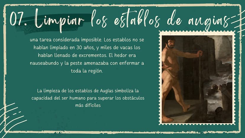 LOS DOCE TRABAJOS DE
Hércules
15
Marzo 2024 Contexto Histórico
Heracles quien fue producto de una infedelidad
entre el Dios zeus y la mortal