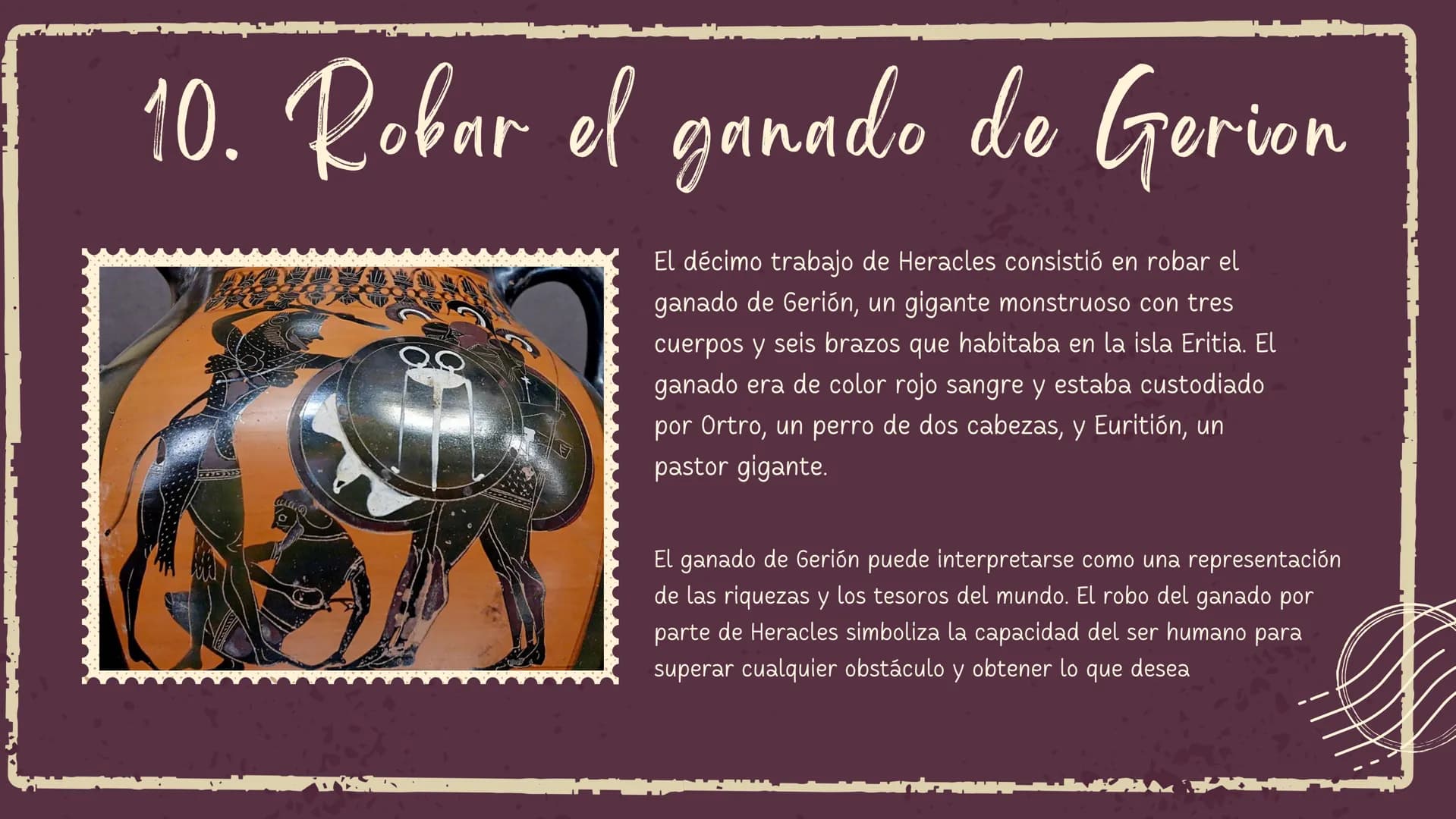 LOS DOCE TRABAJOS DE
Hércules
15
Marzo 2024 Contexto Histórico
Heracles quien fue producto de una infedelidad
entre el Dios zeus y la mortal
