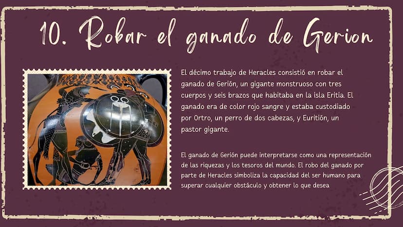 LOS DOCE TRABAJOS DE
Hércules
15
Marzo 2024 Contexto Histórico
Heracles quien fue producto de una infedelidad
entre el Dios zeus y la mortal