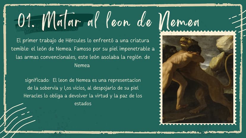 LOS DOCE TRABAJOS DE
Hércules
15
Marzo 2024 Contexto Histórico
Heracles quien fue producto de una infedelidad
entre el Dios zeus y la mortal