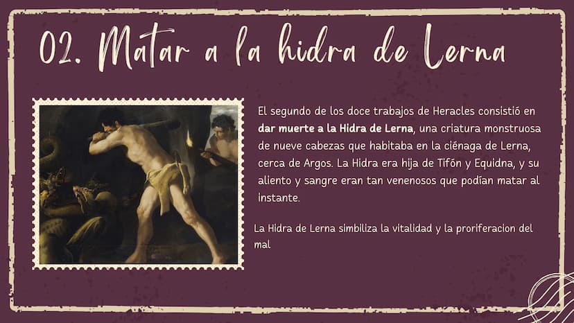 LOS DOCE TRABAJOS DE
Hércules
15
Marzo 2024 Contexto Histórico
Heracles quien fue producto de una infedelidad
entre el Dios zeus y la mortal