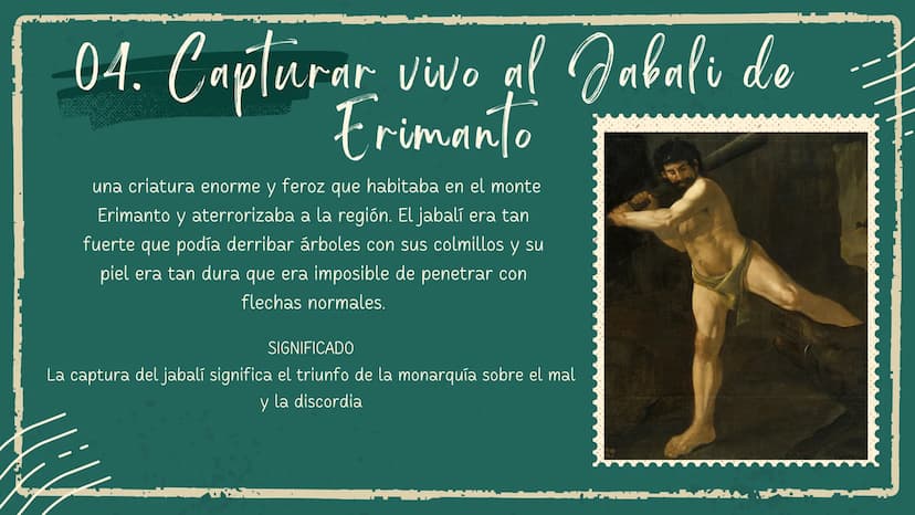 LOS DOCE TRABAJOS DE
Hércules
15
Marzo 2024 Contexto Histórico
Heracles quien fue producto de una infedelidad
entre el Dios zeus y la mortal