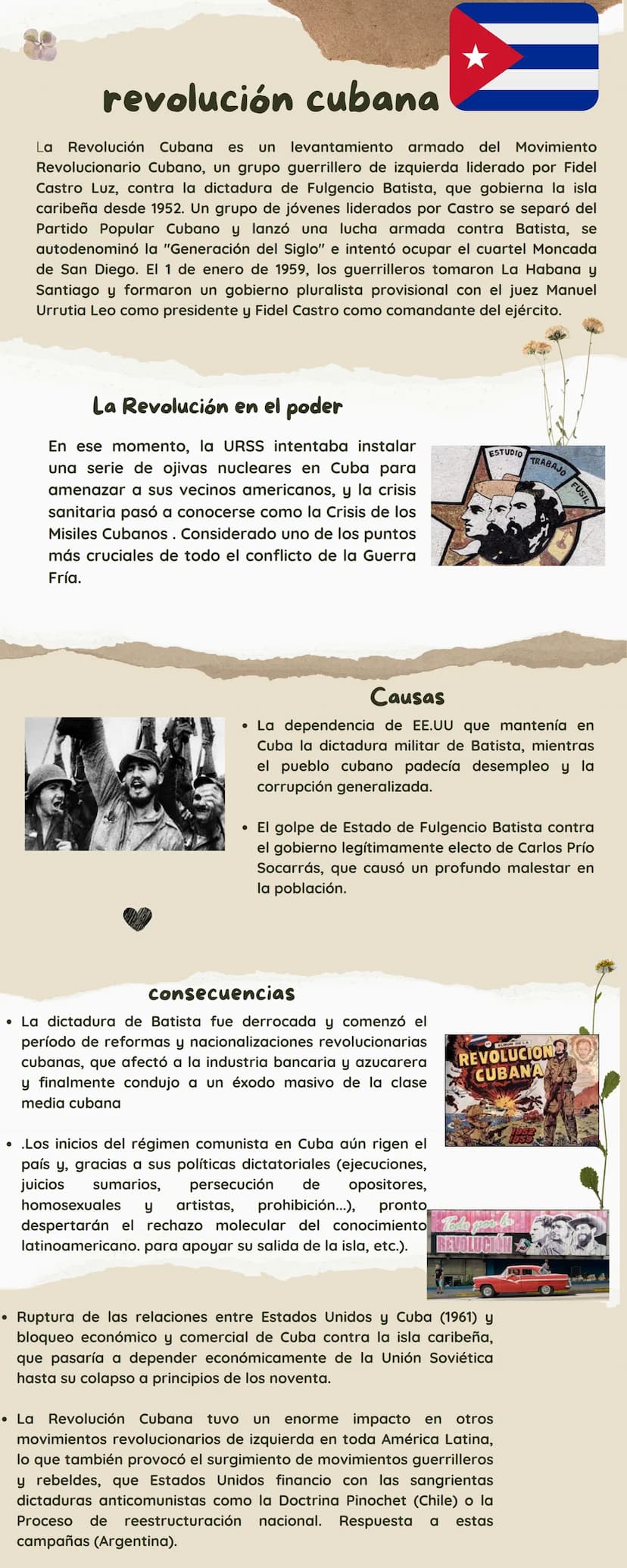 revolución cubana
La Revolución Cubana es un levantamiento armado del Movimiento
Revolucionario Cubano, un grupo guerrillero de izquierda li