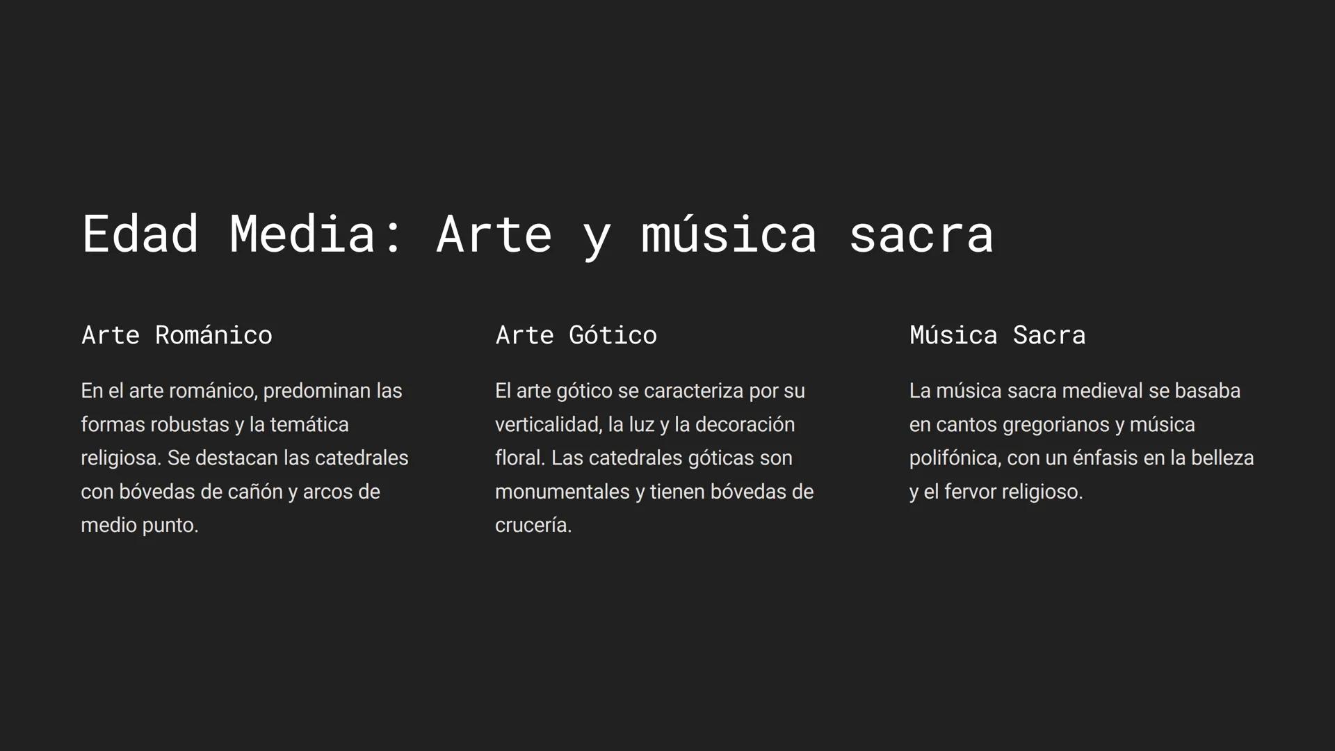 # Historia del
Arte y la Música

El arte y la música han acompañado al ser humano desde la antigüedad,
reflejando sus creencias, valores y e