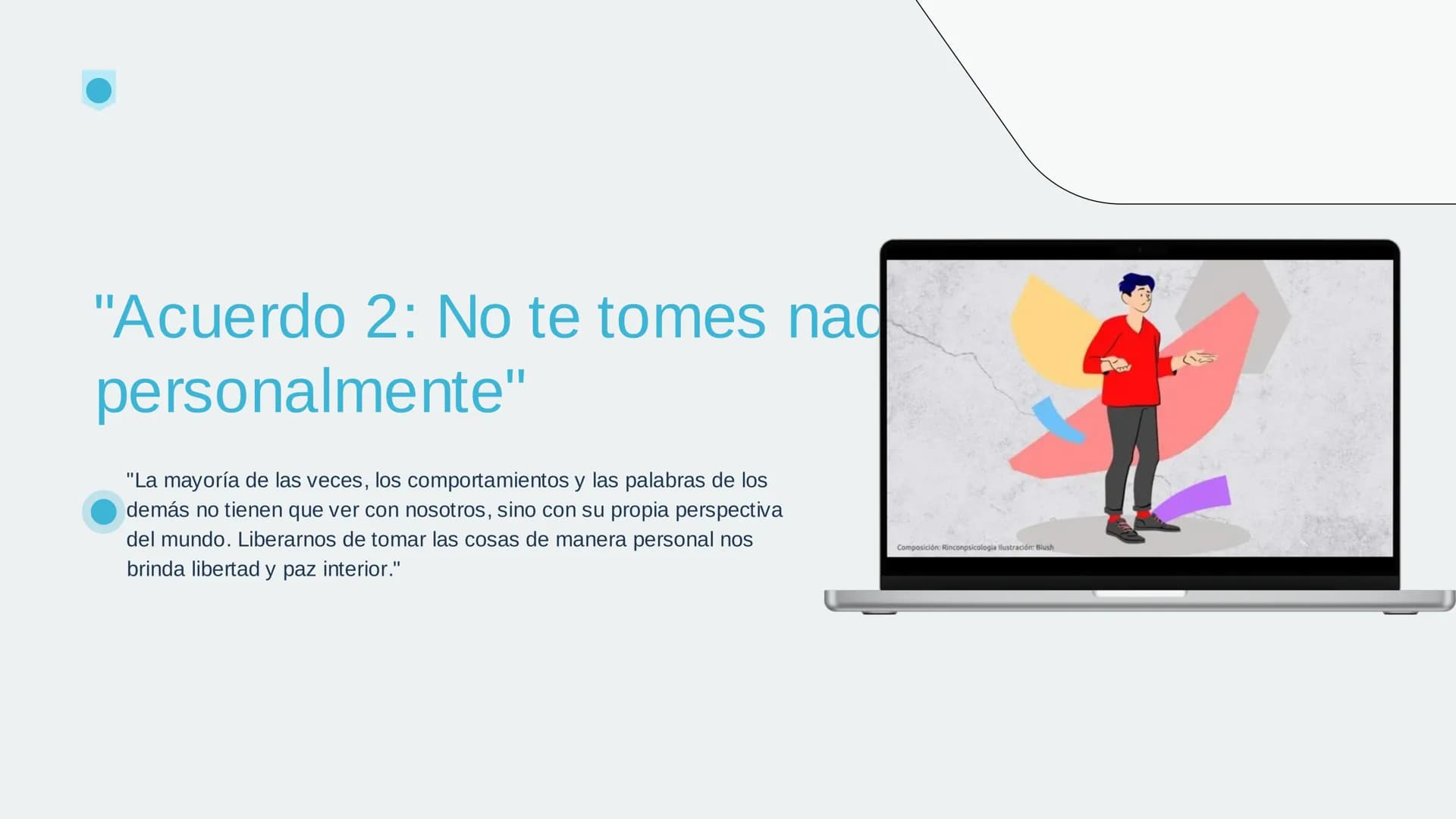 • Acuerdo N°1
Los Cuatro
Acuerdos"
Introducción al tema y
presentación del libro.
.
Acuerdo N°2
Acuerdo N°3
• Acuerdo N°4
Causas básicas de 