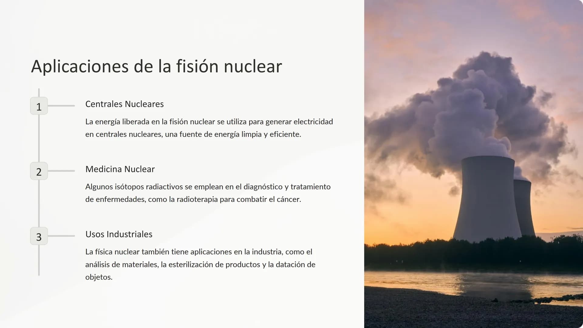 Física nuclear: Estructura del
núcleo atómico, fisión y fusión
nuclear, aplicaciones de la física
nuclear
La física nuclear es una fascinant