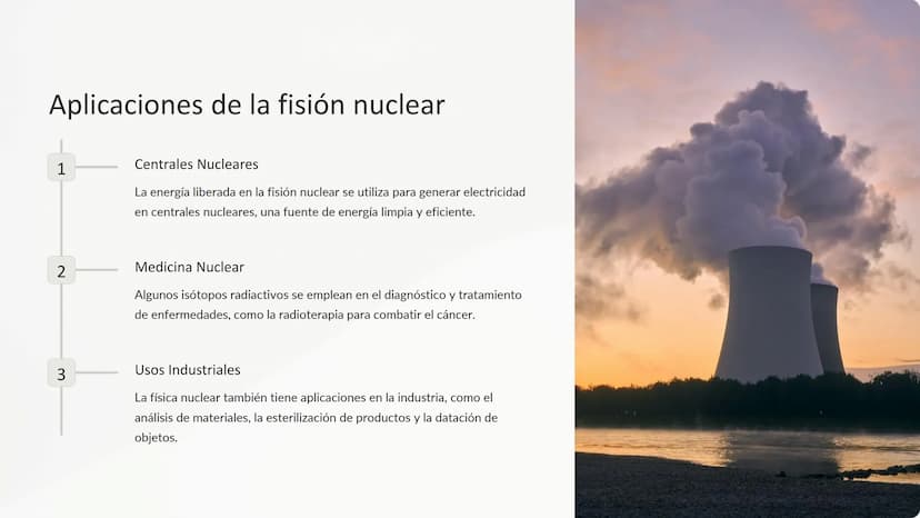 Física nuclear: Estructura del
núcleo atómico, fisión y fusión
nuclear, aplicaciones de la física
nuclear
La física nuclear es una fascinant