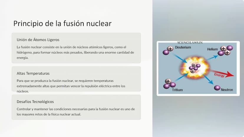 Física nuclear: Estructura del
núcleo atómico, fisión y fusión
nuclear, aplicaciones de la física
nuclear
La física nuclear es una fascinant