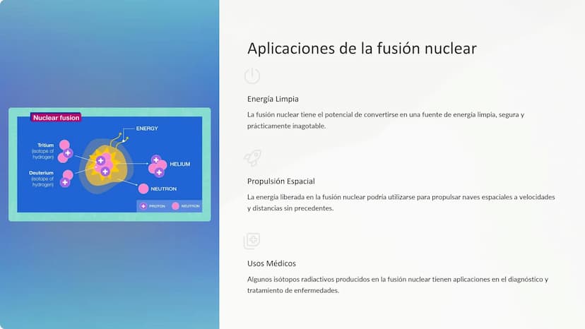 Física nuclear: Estructura del
núcleo atómico, fisión y fusión
nuclear, aplicaciones de la física
nuclear
La física nuclear es una fascinant