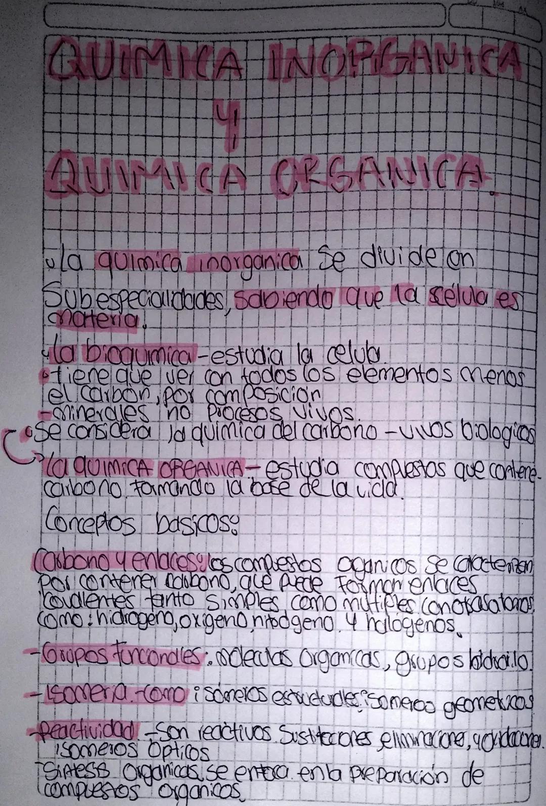 # QUIMICA INORGANICA

# QUIMICA ORGANICAL

ula quimica inorganica Se divide con

Sub especialidades, sabiendo que la scélula est
Materia

la