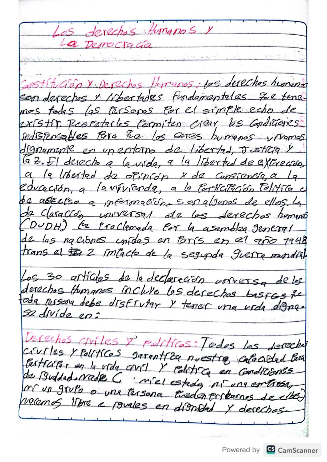 Los derechos Humanos y
La Democracia
Constitución X. Derechos Humanos; los derechos humanos
son derechos y libertides fundamentales que tene