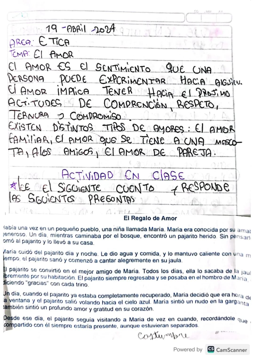 019-ABRIL -2024
ARCA ETICA
TEMA: EL AMOR
EL AMOR ES EL SENTIMIENTO
PERSONA PUEDE
SENTIMIENTO QUE UNA
EXPERIMENTAR HACIA AIGUIEN
El AMOR IMPL