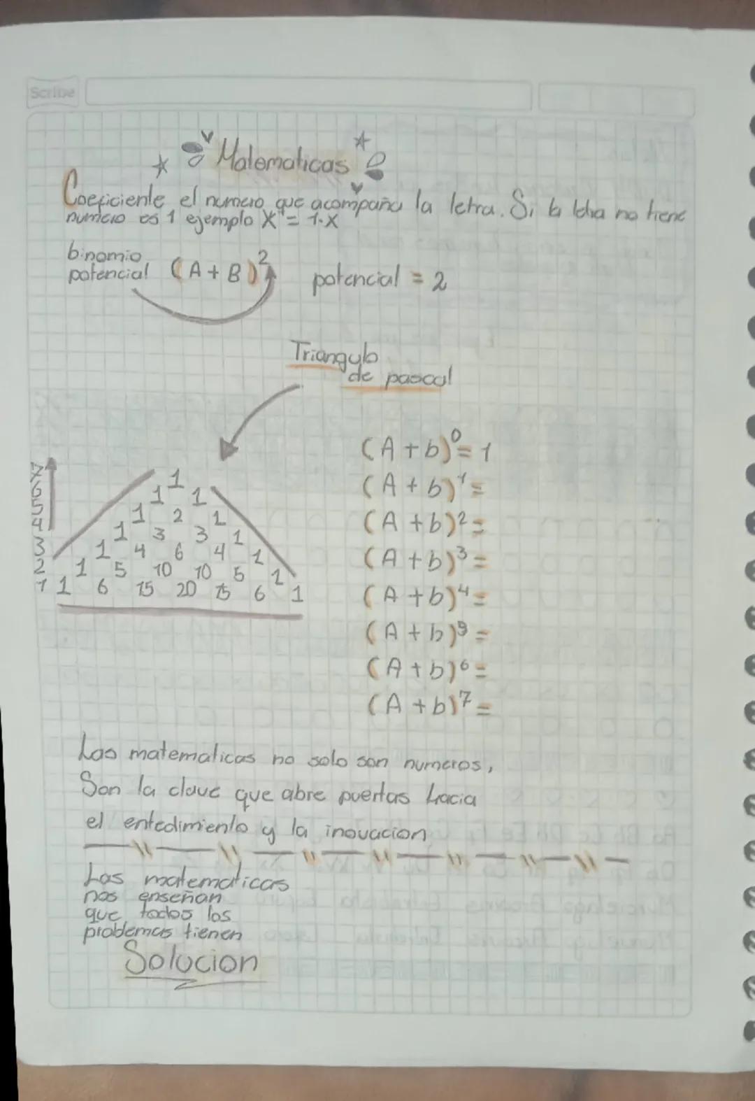 Matemáticas triángulo 📐 de pascal 